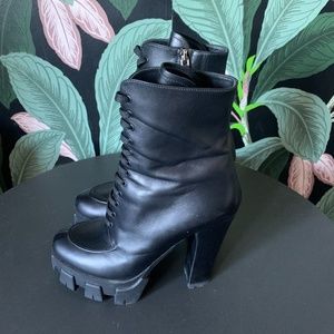 Black Leather Prada Boots (authentic)